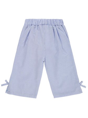 Civil Baby Fiyonk Detaylı Çizgi Empirme 6-18 Ay Pantolon - Pastel Mavi