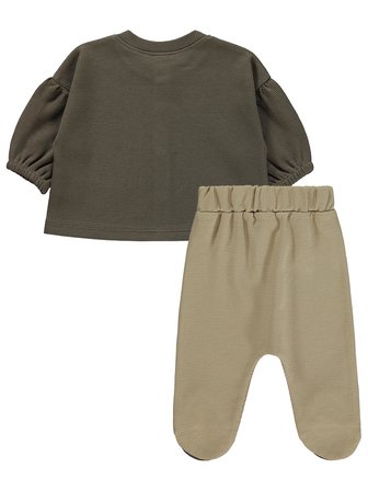 Civil Baby Güneş Baskılı 1-9 Ay Pijama Takımı - Kahverengi