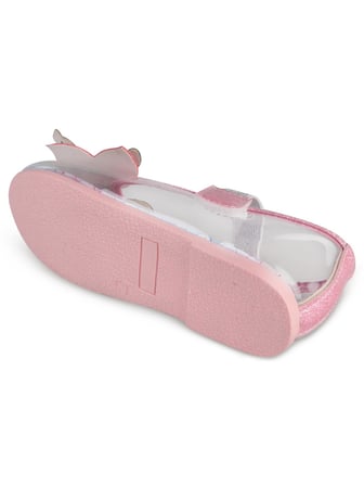 Civil Girls Şeffaf Fiyonklu 31- Babet Ayakkabı - Pembe