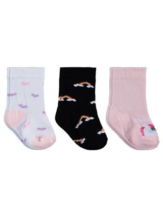 Civil Baby Unicorn 3'lü 6- Bebek Kız Çorap Set - Standart