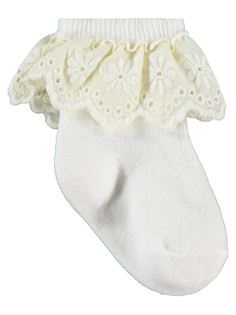 Civil Baby Çift Dantel Aksesuarlı 2'li 6-18 Ay Bebek Kız Çorap Set - Standart