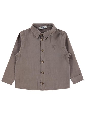 Civil Boys Erkek Çocuk Uzun Kol Basic 2-5 Yaş Gömlek - Kahverengi