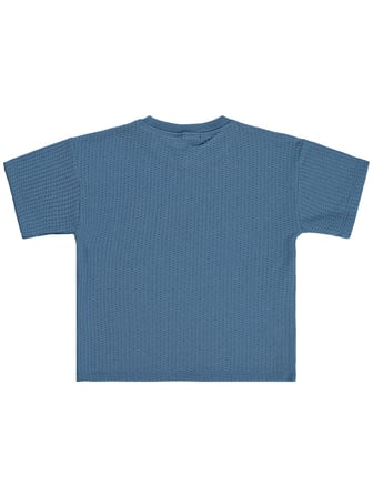 Civil Boys Çizgi Dokulu 6-9 Yaş Tişört - Mavi