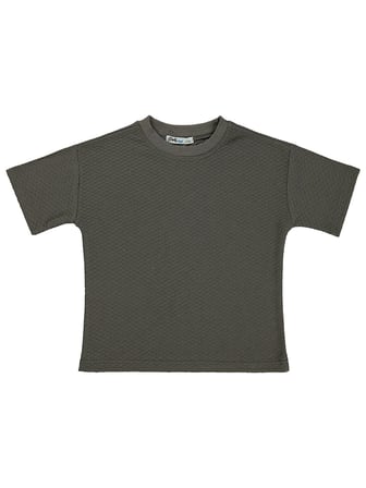 Civil Boys Altıgen Dokulu 2-5 Yaş Tişört - Kahverengi