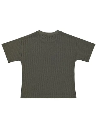 Civil Boys Altıgen Dokulu 2-5 Yaş Tişört - Kahverengi