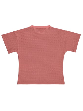 Civil Boys Kare Dokulu 2-5 Yaş Tişört - Pembe