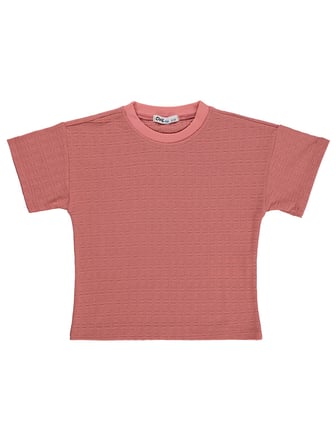 Civil Boys Kare Dokulu 2-5 Yaş Tişört - Pembe
