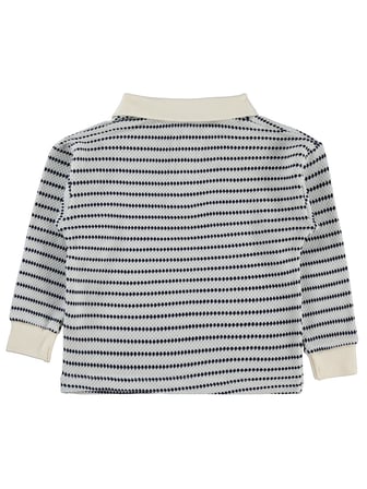 Civil Boys Çizgili Polo Yaka 2-5 Yaş Sweatshirt - Lacivert