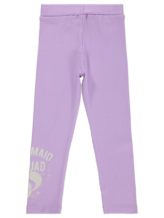 Civil Girls Mermaid Baskılı 6-9 Yaş Tayt - Lila