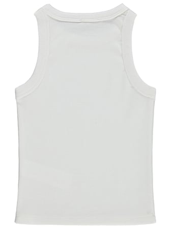 Civil Girls Denizkızı Baskılı Crop Atlet 6-9 Yaş Tişört - Kırık Beyaz
