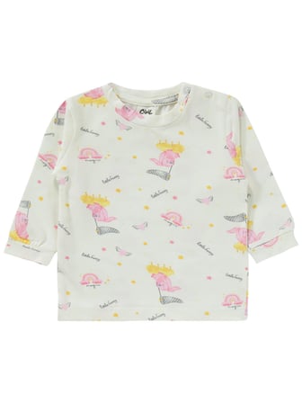 Civil Baby Küçük Fileli Tavşan Empirme 6-18 Ay Pijama Takımı - Ekru