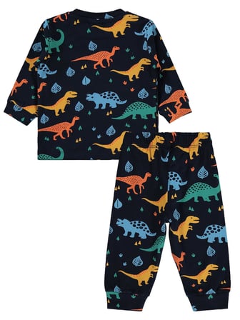 Civil Baby Dinozorlu 6-18 Ay Pijama Takımı - Lacivert