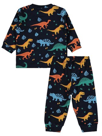 Civil Baby Dinozorlu 6-18 Ay Pijama Takımı - Lacivert