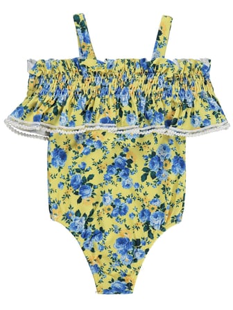 Civil Girls Gipeli Çiçekli 2-12 Yaş Mayo Set - Sarı