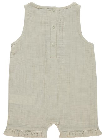 Civil Baby Cepli Çiçek Nakış 6-18 Ay Patiksiz Tulum - Bej