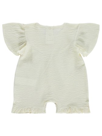 Civil Baby Limon Nakışlı 6-18 Ay Patiksiz Tulum - Ekru