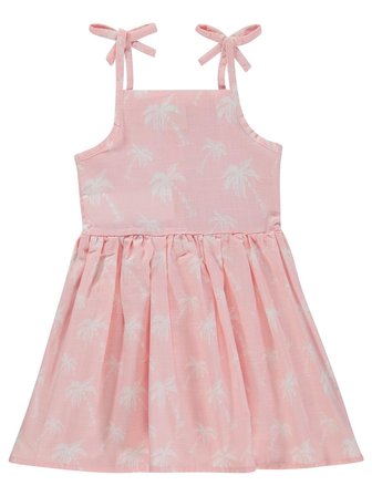 Civil Baby Fiyonk Askılı Flamlı 6-18 Ay Elbise - Pembe