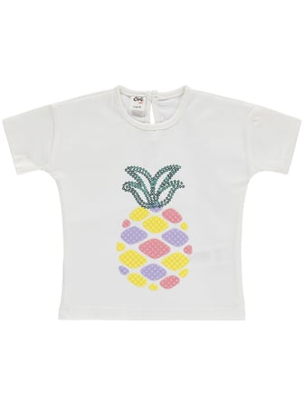 Civil Baby Ananas Nakışlı 6-18 Ay Takım - Ekru