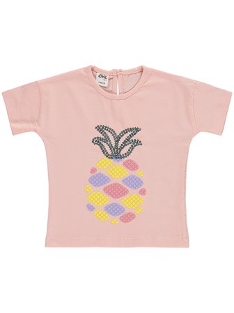 Civil Baby Ananas Nakışlı 6-18 Ay Takım - Pudra