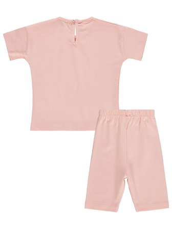 Civil Baby Ananas Nakışlı 6-18 Ay Takım - Pudra