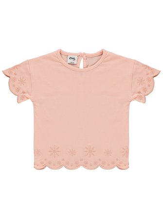Civil Baby Düz Brodeli 6-18 Ay Takım - Pudra