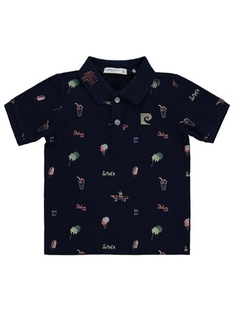 Pierre Cardin Palmiye Baskılı Şortlu 2-5 Yaş Takım - Beyaz