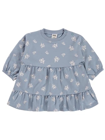 Civil Baby Çiçek Empirme Basic 6-18 Ay Elbise - Mavi