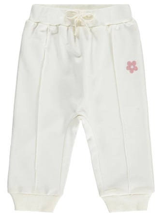 Civil Baby Çiçek Nakışlı Basic 6-18 Ay Eşofman Altı - Ekru