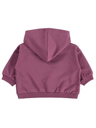 Civil Baby Çiçek Nakışlı Kapşonlu Basic 6-18 Ay Sweatshirt - Lila