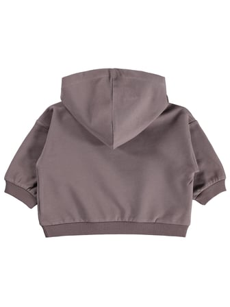 Civil Baby Çiçek Nakışlı Kapşonlu Basic 6-18 Ay Sweatshirt - Kahve
