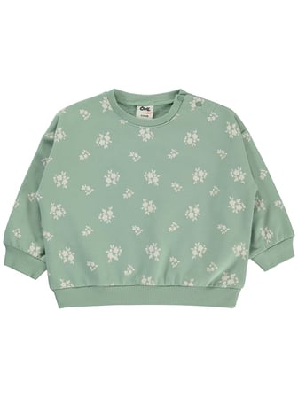 Civil Baby Çiçek Empirme Basic 6-18 Ay Sweatshirt - Haki