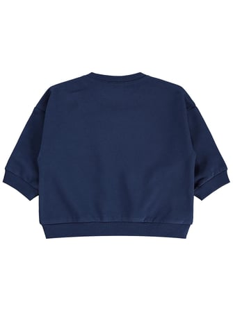Civil Baby Çiçek Nakışlı Basic 6-18 Ay Sweatshirt - Lacivert