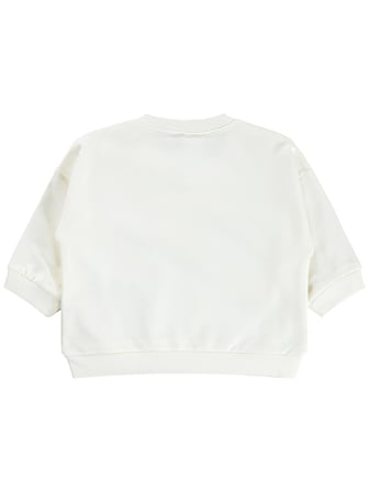 Civil Baby Çiçek Nakışlı Basic 6-18 Ay Sweatshirt - Ekru