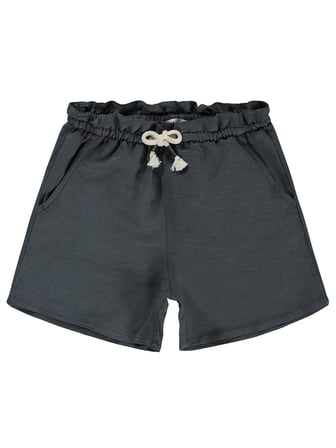 Civil Girls Beli Lastikli Cepli 10-13 Yaş Şort - Gri