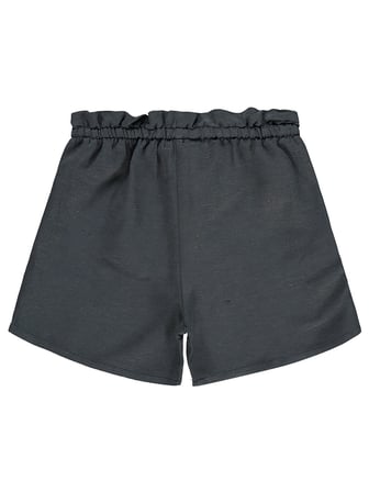 Civil Girls Beli Lastikli Cepli 10-13 Yaş Şort - Gri