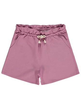 Civil Girls Beli Lastikli Cepli 6-9 Yaş Şort - Pembe