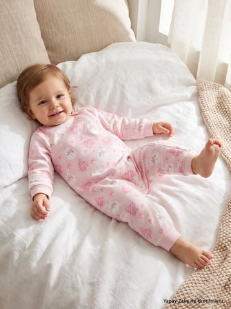 Civil Baby Kardan Adam Empirme | 2.5 TOG Uyku Tulumu| Pamuklu İnterlok | Uzun Kollu Bisiklet Yaka - Pembe