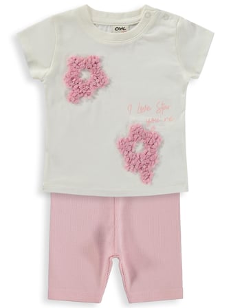 Civil Baby Yıldız Baskılı 6-18 Ay Takım - Pembe