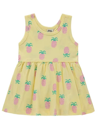 Civil Baby Ananas Empirme 6-18 Ay Elbise - Sarı
