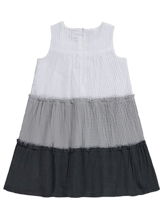 Civil Girls Fiyonklu 6-9 Yaş Elbise - Gri