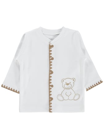 Civil Baby Oturan Tatlı Ayı Baskılı 1-9 Ay Pijama Takımı - Ekru