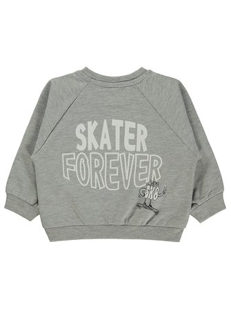 Civil Baby Skater Forever Baskılı 6-18 Ay Sweatshirt - Gri