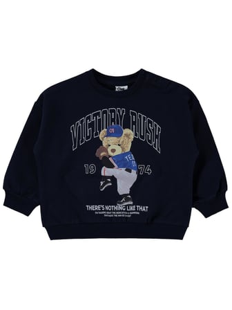 Civil Baby Teddy Bear Baskılı 6-18 Ay Sweatshirt - Lacivert