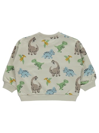 Civil Baby Dinozor Baskılı 6-18 Ay Sweatshirt - Bej