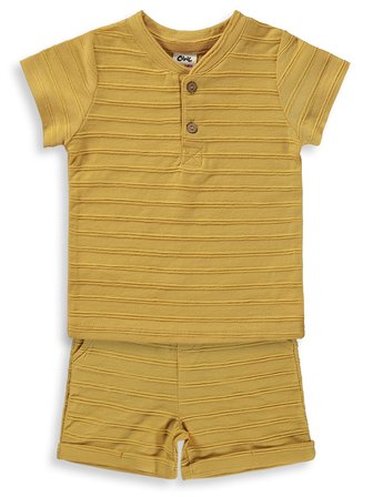 Civil Baby Jakarlı 6-18 Ay Takım - Hardal