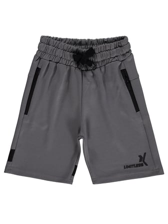 Civil Boys Yüksek Baskılı Ve Fermuarlı 10-13 Yaş Kapri - Gri