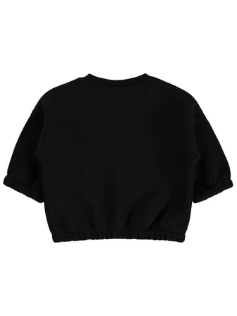 Civil Baby Çiçek Nakışlı Basic 6-18 Ay Sweatshirt - Siyah