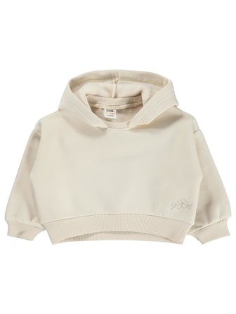 Civil Baby Çiçek Nakışlı Basic Kapşonlu 6-18 Ay Sweatshirt - Bej