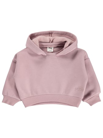 Civil Baby Çiçek Nakışlı Basic Kapşonlu 6-18 Ay Sweatshirt - Lila