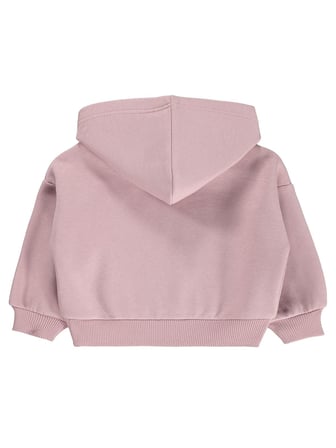 Civil Baby Çiçek Nakışlı Basic Kapşonlu 6-18 Ay Sweatshirt - Lila